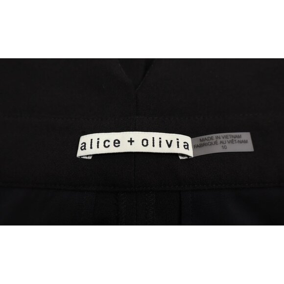 Alice + Olivia Women's Chad Asymmetrical Cuffed Shorts Black Sz 10 - Picture 8 of 12